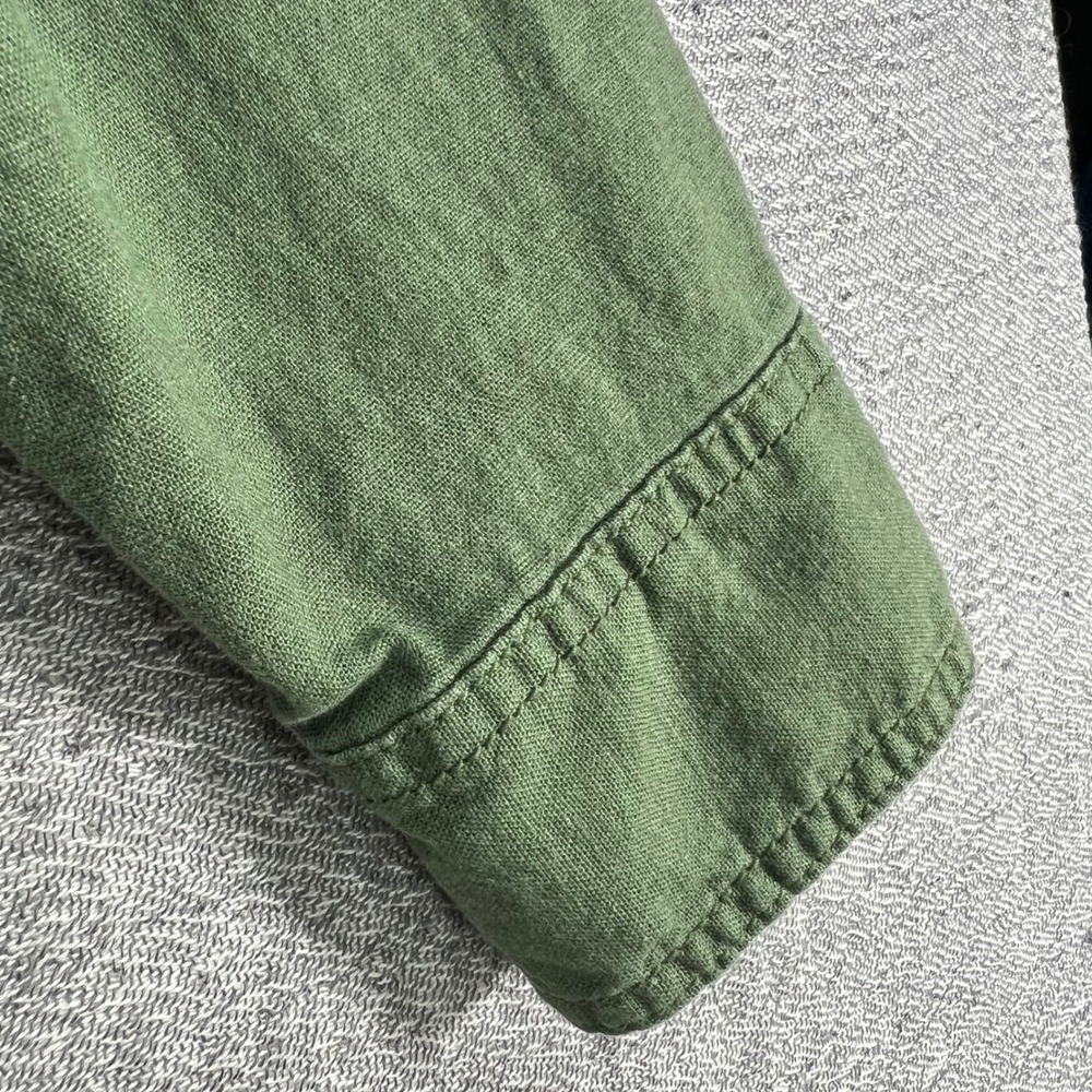 Handmade Floral Patchwork Shirt Botanical Earthy Green Sz M Unique Granola Artsy - Picture 12 of 13